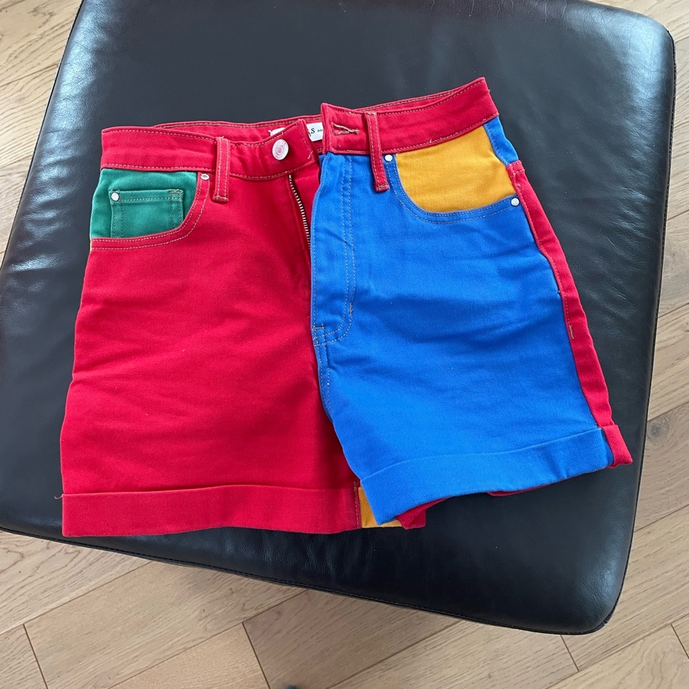 GUESS X J Balvin Denim Color Block Shorts